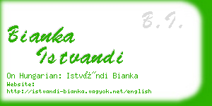 bianka istvandi business card